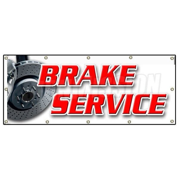 BRAKE SERVICE BANNER SIGN car auto repair shocks mechanic automobile
